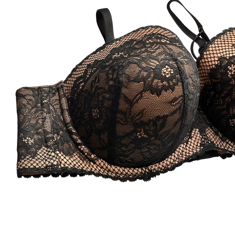 Torrid 44B BLACK LACE PUSH-UP MULTIWAY STRAPLESS BRA - Picture 10 of 10